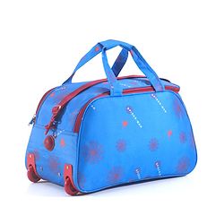Babyhug Marvel Spider Man Kids Travel Duffel Trolley Bag - Blue| Stylsh & Practical| Durable Zippers| Smooth Wheels| Telescopic Trolley Handle| Adjustable Shoulder Strap