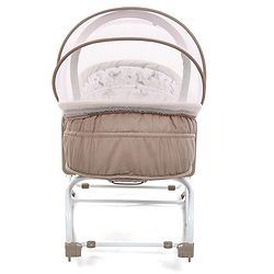 Babyhug Opal 3 in 1 Cozy Manual Rocker cum Sleeper With Mosquito Net- Beige(Without Toys)