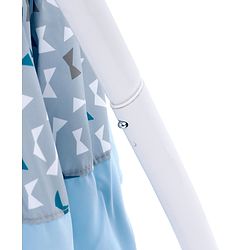 Babyhug Beryl Electronic Auto Swing Cradle with Remote Control - Blue| Pre-loaded Music| Off Timer| Removable Mosquito Net| Battery & DC Operation| Remote Control| Soft Mattress with Pillow| Safety Harness| 5 Swing Speed