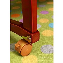 Babyhug Florence 3 in 1 Rocking Cot Cum Junior Bed  Cherry| Solid Pinewood| Adjustable Height| Storage Space| Foldable Side Rail| Teething Rails| Wheels with Lock| Convert to Study Table| Mosquito Net
