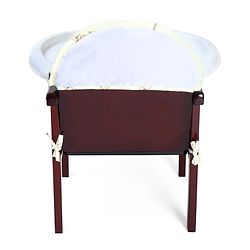 Babyhug Verona 2 In 1 Wooden High Chair With Removable Cushioned Seat & 2 Point Safety Harness - Dark Brown