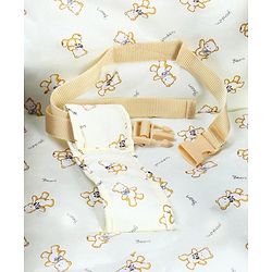 Babyhug Verona 2 In 1 Wooden High Chair With Removable Cushioned Seat & 2 Point Safety Harness - Dark Brown