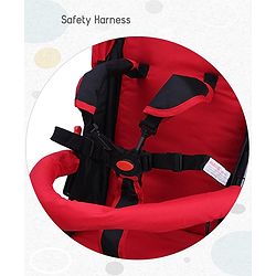 Babyhug Agile Baby Light Weight Stroller Buggy With Umbrella Fold (No Reclining Position) - Red & Black