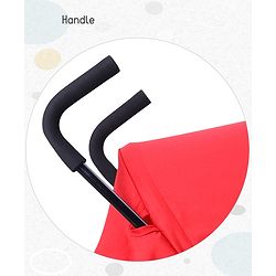 Babyhug Agile Baby Light Weight Stroller Buggy With Umbrella Fold (No Reclining Position) - Red & Black