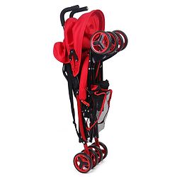 Babyhug Agile Baby Light Weight Stroller Buggy With Umbrella Fold (No Reclining Position) - Red & Black