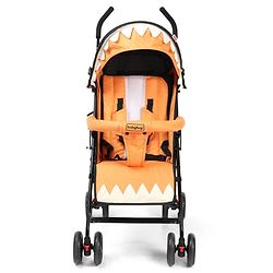 Babyhug Lil Monsta Stroller With Adjustable Leg Rest (No Reclining Position) - Orange & Black