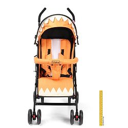 Babyhug Lil Monsta Stroller With Adjustable Leg Rest (No Reclining Position) - Orange & Black