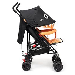 Babyhug Lil Monsta Stroller With Adjustable Leg Rest (No Reclining Position) - Orange & Black