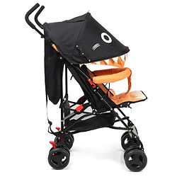Babyhug Lil Monsta Stroller With Adjustable Leg Rest (No Reclining Position) - Orange & Black