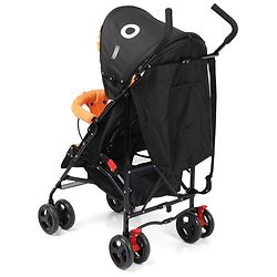 Babyhug Lil Monsta Stroller With Adjustable Leg Rest (No Reclining Position) - Orange & Black