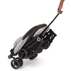 Babyhug Easy Travel Cabin Stroller With Z-Fold & Trolley Handle - Grey| Air Cabin Friendly| Swivel Wheel with Lock| Rear Wheels with Brake| Adjustable Leg Rest| Adjustable Canopy| Reclining Backrest