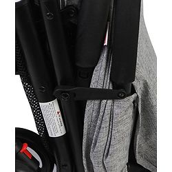 Babyhug Easy Travel Cabin Stroller With Z-Fold & Trolley Handle - Grey| Air Cabin Friendly| Swivel Wheel with Lock| Rear Wheels with Brake| Adjustable Leg Rest| Adjustable Canopy| Reclining Backrest
