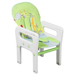 Babyhug Dolce Vita 3 in 1 High Chair With Caster Wheels & 5 Point Safety Harness - Green