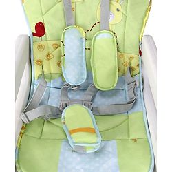 Babyhug Dolce Vita 3 in 1 High Chair With Caster Wheels & 5 Point Safety Harness - Green