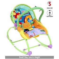 Babyhug Delight 3 In 1 Infant To Toddler Rocker With Safety Harness & Reclining Seat - Multicolour( Without Soft Toys)
