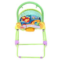 Babyhug Delight 3 In 1 Infant To Toddler Rocker With Safety Harness & Reclining Seat - Multicolour( Without Soft Toys)