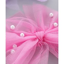 Babyhug Free Size Headbands With Bow Applique Pack of 3 - Pink & Purple