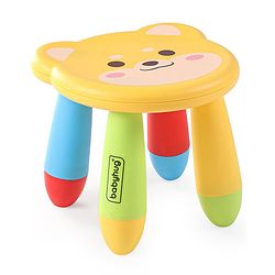 Babyhug Light Weight Multipurpose Kids Teddy Shape Stool with Removable Legs - Multicolor| Easy to Assemble| Indoor & Outdoor Use| Step Stool| Bathroom Stool