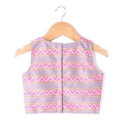 Babyhug Woven Sleeveless Choli  Lehenga and Dupatta Set Floral Print - Lavender