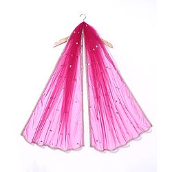 Babyhug Georgett Three Fourth Sleeves Floral Embroidered & Sequin Kurti and Palazzo Set with Dupatta - Hot Pink