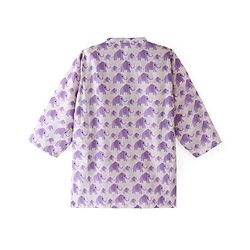 Babyhug Cambric Full Sleeves Kurta Dhoti Set Elephant Print - White
