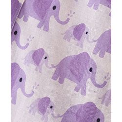 Babyhug Cambric Full Sleeves Kurta Dhoti Set Elephant Print - White