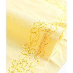 Babyhug Cotton Woven Floral Embroidered Angarakha Full Sleeves Kurta & Dhoti Set - Yellow