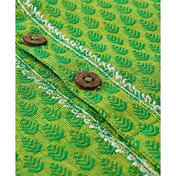 Babyhug Cotton Woven Cambric Full Sleeves Dobby Embroiderd Kurta Pyjama Set - Green