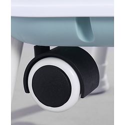 Babyhug 3 in 1 Comfy High Chair with Printed Cushion - White| High Chair, Feeding Chair & Booster Chair| Adjustable Double Food Tray| Removable PU Leather Seat| Safety Harness| Removable Footrest