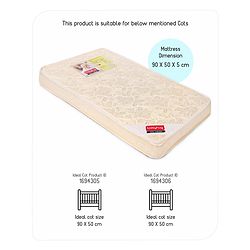 Babyhug High Density Soft Foam Baby Mattress Floral Print - Off White
