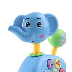 Babyhug Musical Light & Sound Elephant Piano with 5 Modes of Animal Sound - Blue
