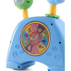 Babyhug Musical Light & Sound Elephant Piano with 5 Modes of Animal Sound - Blue