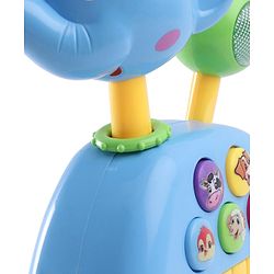 Babyhug Musical Light & Sound Elephant Piano with 5 Modes of Animal Sound - Blue