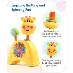 Babyhug Musical Light & Sound Elephant Piano with 5 Modes of Animal Sound - Blue