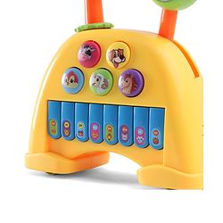 Babyhug Musical Light & Sound Elephant Piano with 5 Modes of Animal Sound - Blue