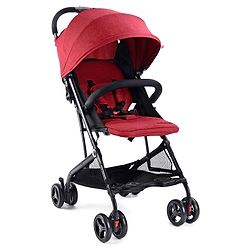 Babyhug Easy Travel Cabin Stroller With Z-Fold & Trolley Handle - Grey| Air Cabin Friendly| Swivel Wheel with Lock| Rear Wheels with Brake| Adjustable Leg Rest| Adjustable Canopy| Reclining Backrest
