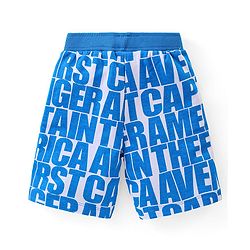 Babyhug Marvel Cotton Knit Shorts With Avengers Graphics Pack Of 2 - Blue