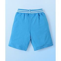 Babyhug Disney Single Jersey Knit Half Sleeves Shirt & Shorts With Mickey Mouse Graphics - White & Blue