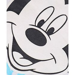 Babyhug Disney Single Jersey Knit Half Sleeves T-Shirt And Shorts Set With Mickey Mouse Graphics - White Purple & Black