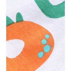 Babyhug Cotton Knit Full Sleeves Night Suit With Numbers Print - White