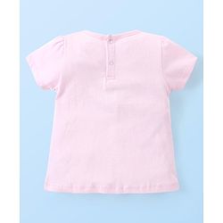 Babyhug Disney Single Jersey Knit Half Sleeves Night Suit With Foil Print & Minnie Mouse Graphics - Pink