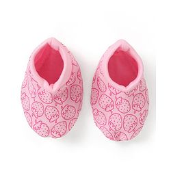 Babyhug 100% Cotton Cap Mittens & Booties Set Strawberry Print - Pink