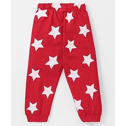 Babyhug Disney Single Jersey Knit  Full Sleeve Night Suit with Mickey Mouse Graphics - Red