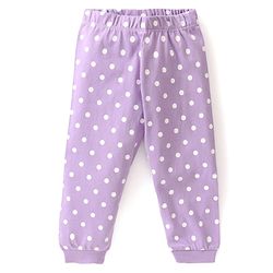 Babyhug Disney Single Jersey Full Sleeve Night Suit With Marie Graphics - Green & Purple