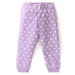 Babyhug Disney Single Jersey Full Sleeve Night Suit With Marie Graphics - Green & Purple