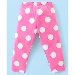 Babyhug Disney Cotton Full Sleeves Night Suit WIth Minnie And Mickey Mouse Print - White & Pink