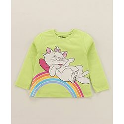Babyhug Disney Single Jersey Full Sleeves Shorts Night Suit   With Marie Graphics - Multicolour