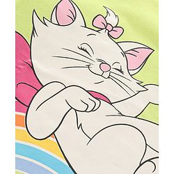 Babyhug Disney Single Jersey Full Sleeves Shorts Night Suit   With Marie Graphics - Multicolour