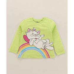 Babyhug Disney Single Jersey Full Sleeves Shorts Night Suit   With Marie Graphics - Multicolour