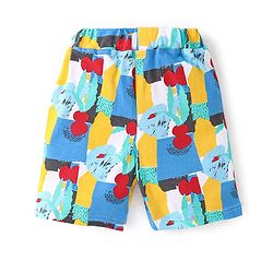 Babyhug Cotton Knit Half Sleeves Abstract Printed Shirt & Shorts Set - Multicolor